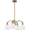 Quoizel Pendant Chandelier 4 Lights Weathered Brass QP6157WS - alternate 5